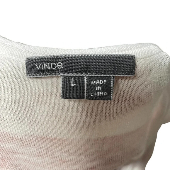Vince Variegated Stripe Sleeveless Tank Maxi Dress White Size Large - Picture 9 of 9